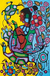 Norval Morrisseau - Shaman and Turtle