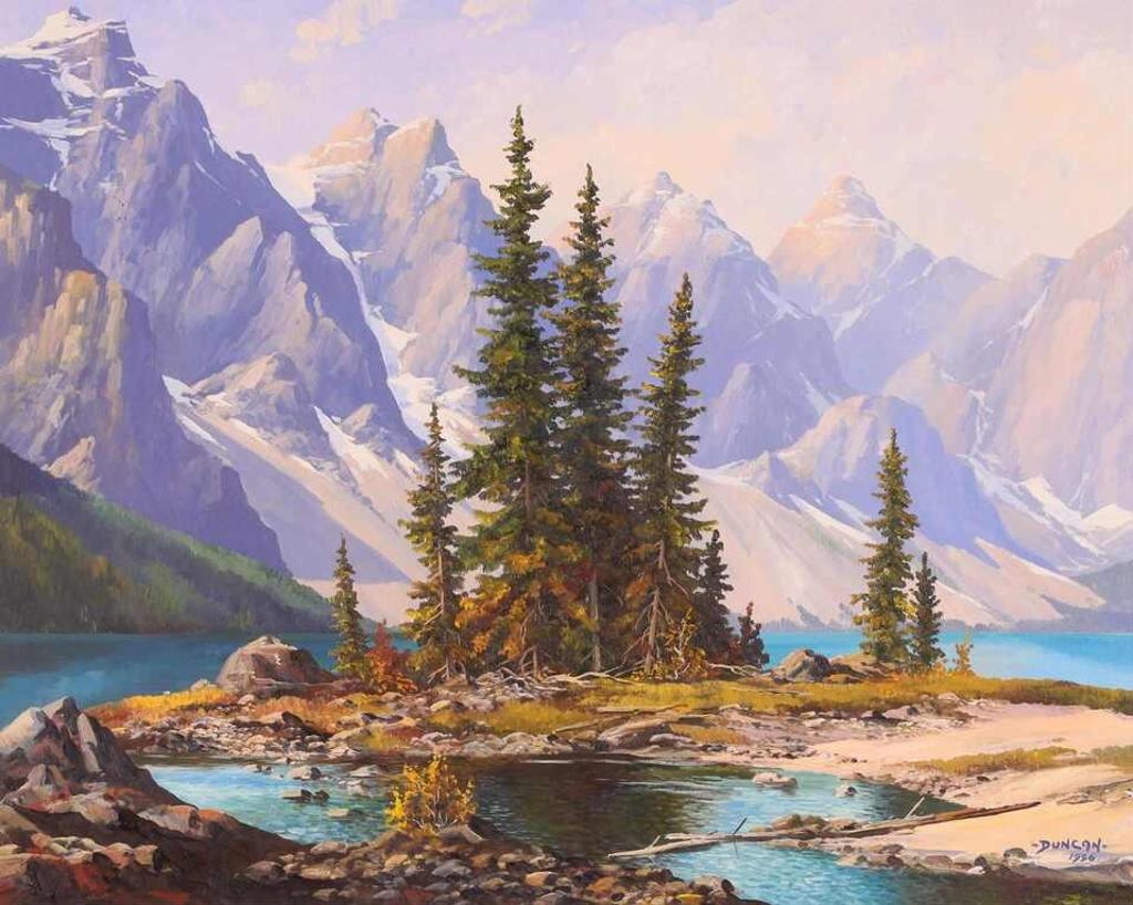 Duncan Mackinnon Crockford (1922-1991) - Rocky Mountain Landscape; 1956