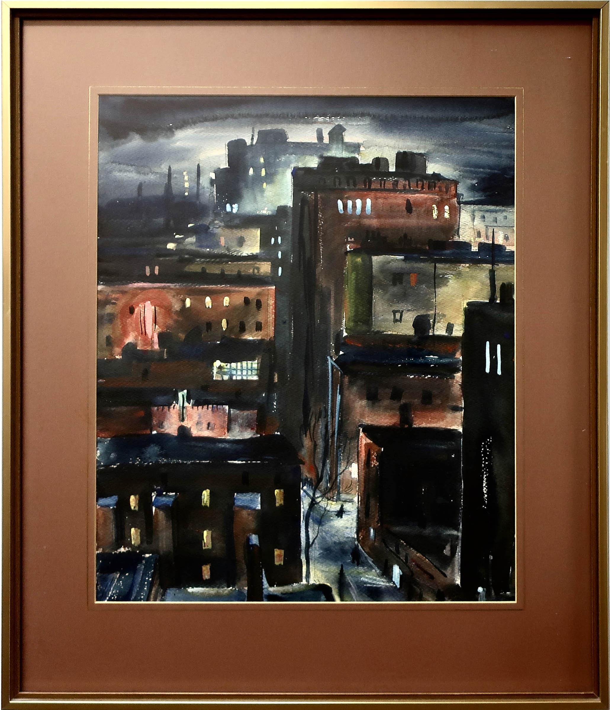 John Stanley Walsh (1907-1994) - Montreal At Night