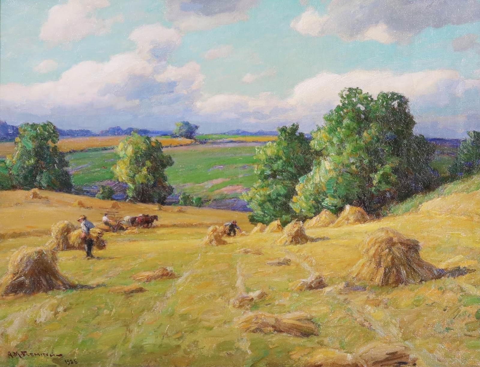 Alexander M. Fleming (1878-1929) - A Sunny Day In Harvest Time (Near Belfountain, Peel County, Ontario); 1925