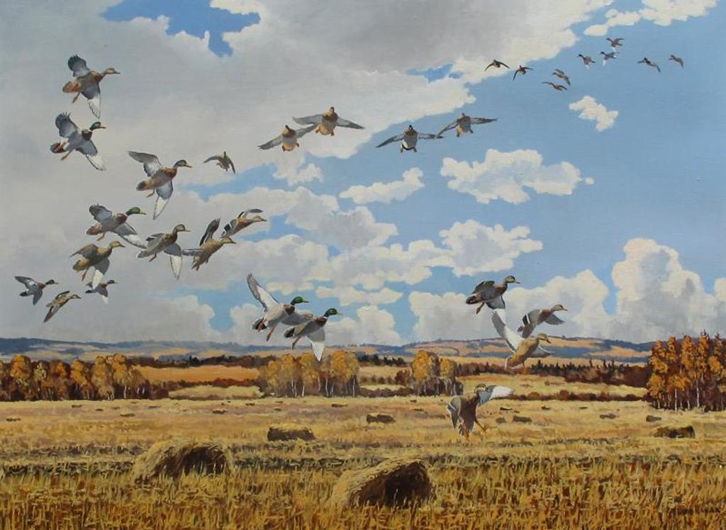 Hugh C. Monahan (1914-1970) - Mallards In Flight