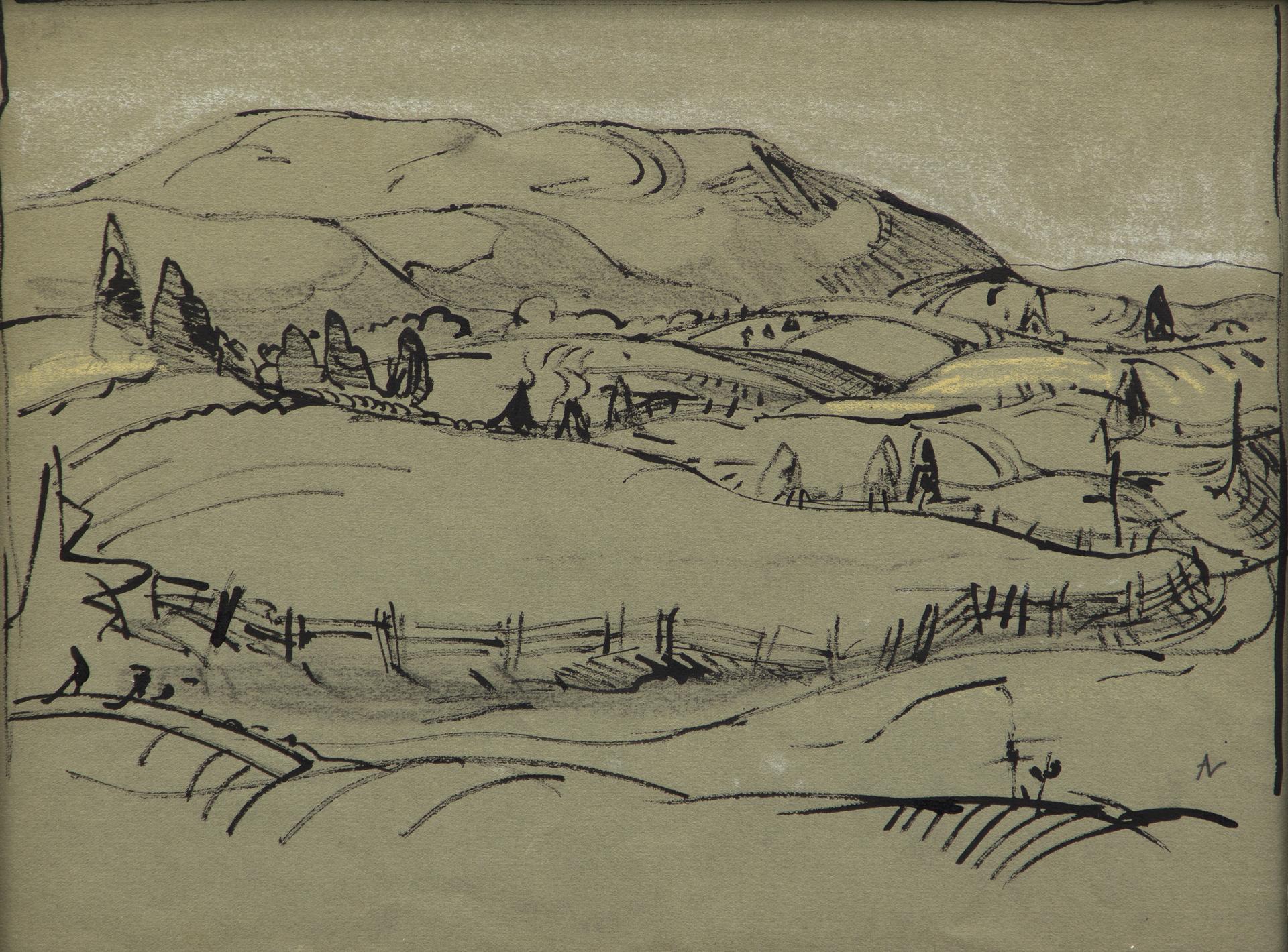 Arthur Lismer (1885-1969) - Drawing for Quebec Uplands, c. 1926