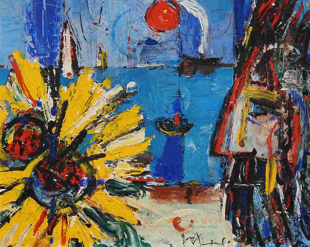 Herbert Johannes Joseph Siebner (1925-2003) - Van Goghs Unpainted Sunflowers; 1990