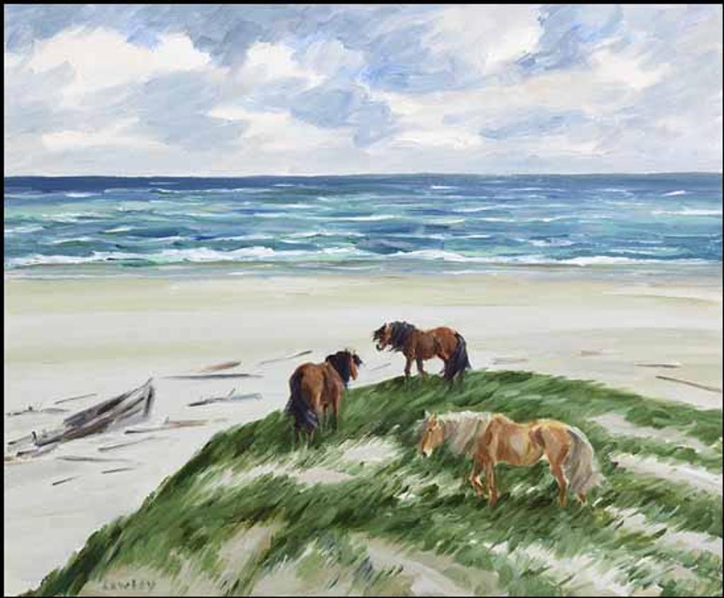 John Douglas Lawley (1906-1971) - Wild Ponies, Sable Island