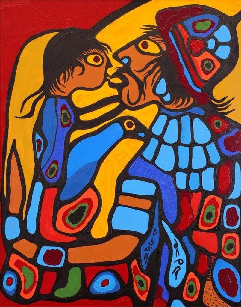 Norval H. Morrisseau (1931-2007) - Native Communication; Late 1970s