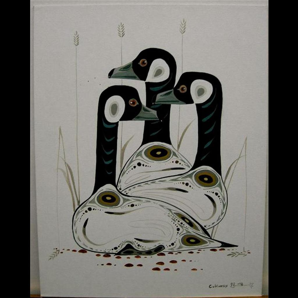 Edward - Canada Geese Acrylic On Canvas Board, Dated ‘93 (Unframed)