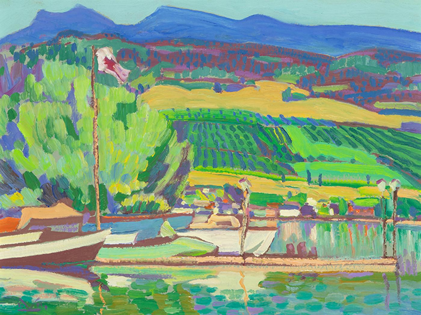 Illingworth Holey (Buck) Kerr (1905-1989) - Pleasure Boats, Kalamalka Lake, Vernon, B.C.