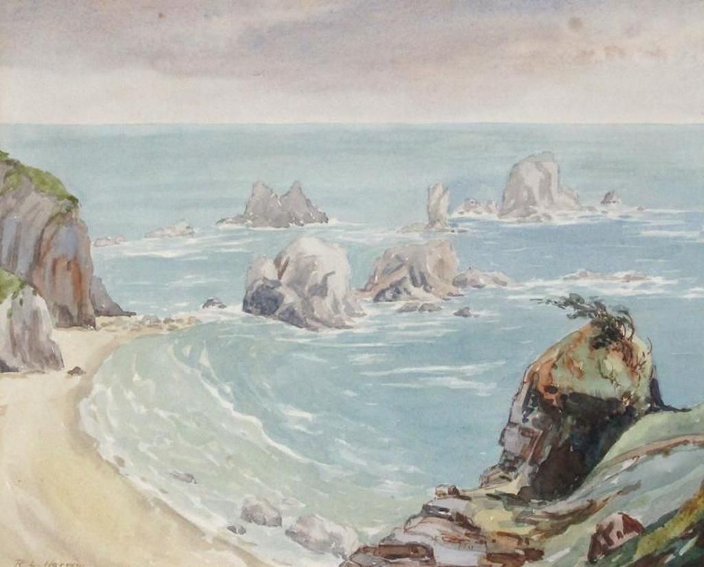 Reginald Llewellyn Harvey (1888-1963) - Rocky Coastline