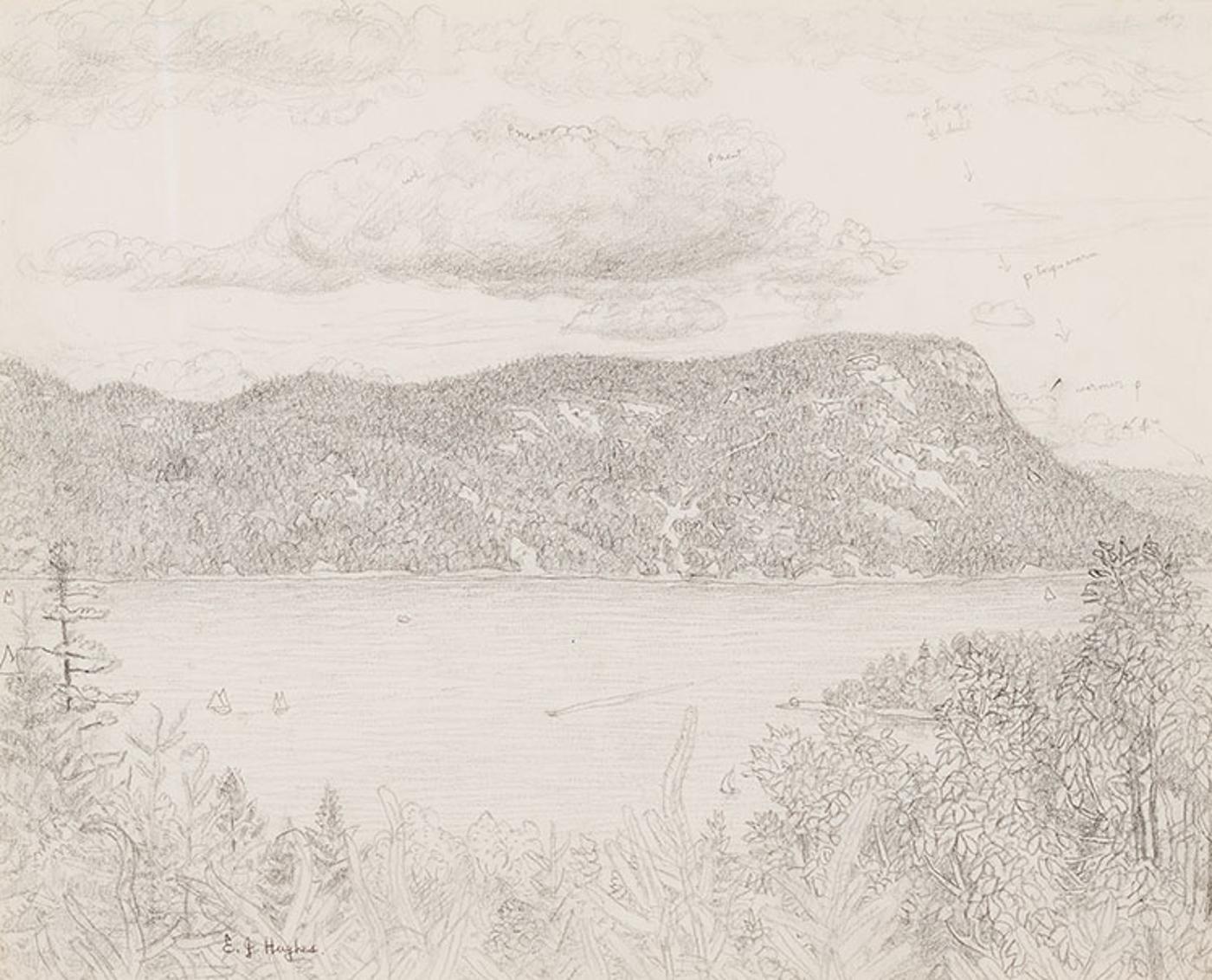 Edward John (E. J.) Hughes (1913-2007) - A Cloud Over Mount Maxwell