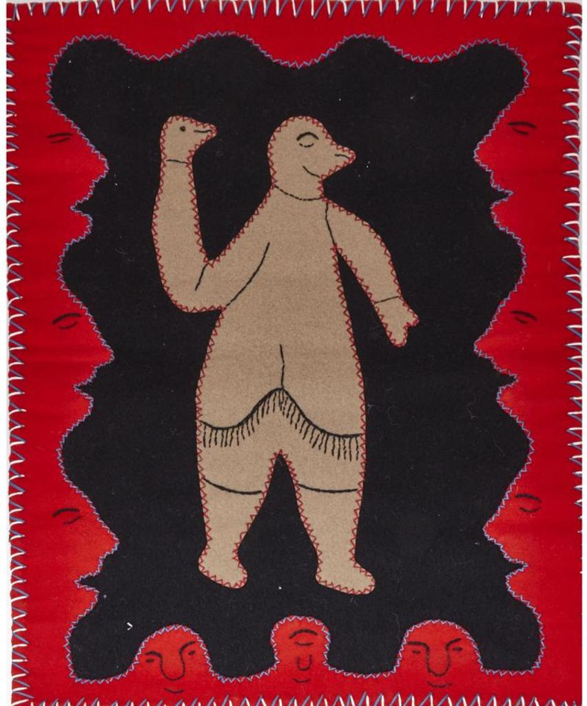 Irene Avaalaaquiaq Tiktaalaaq (1941) - Untitled (Shaman Transformation With Surrounding Spirits)