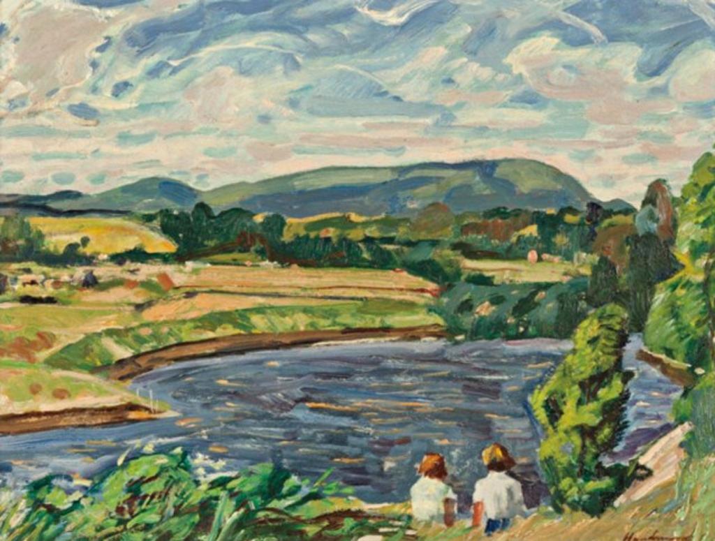 Robert Stewart Hyndman (1915-2009) - Riverbank Chat