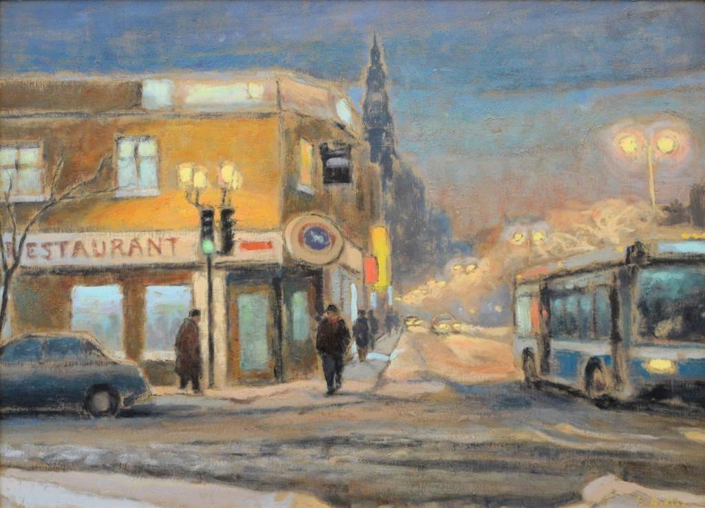 Antoine Bittar (1957) - Bus on Atwater Street, Montreal