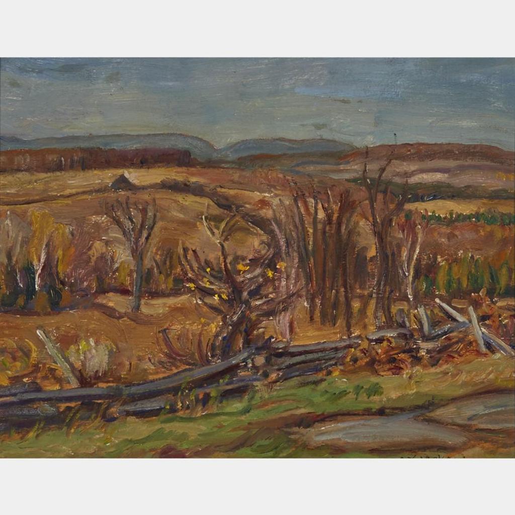 Alexander Young (A. Y.) Jackson (1882-1974) - Landscape With Split Rail Fence