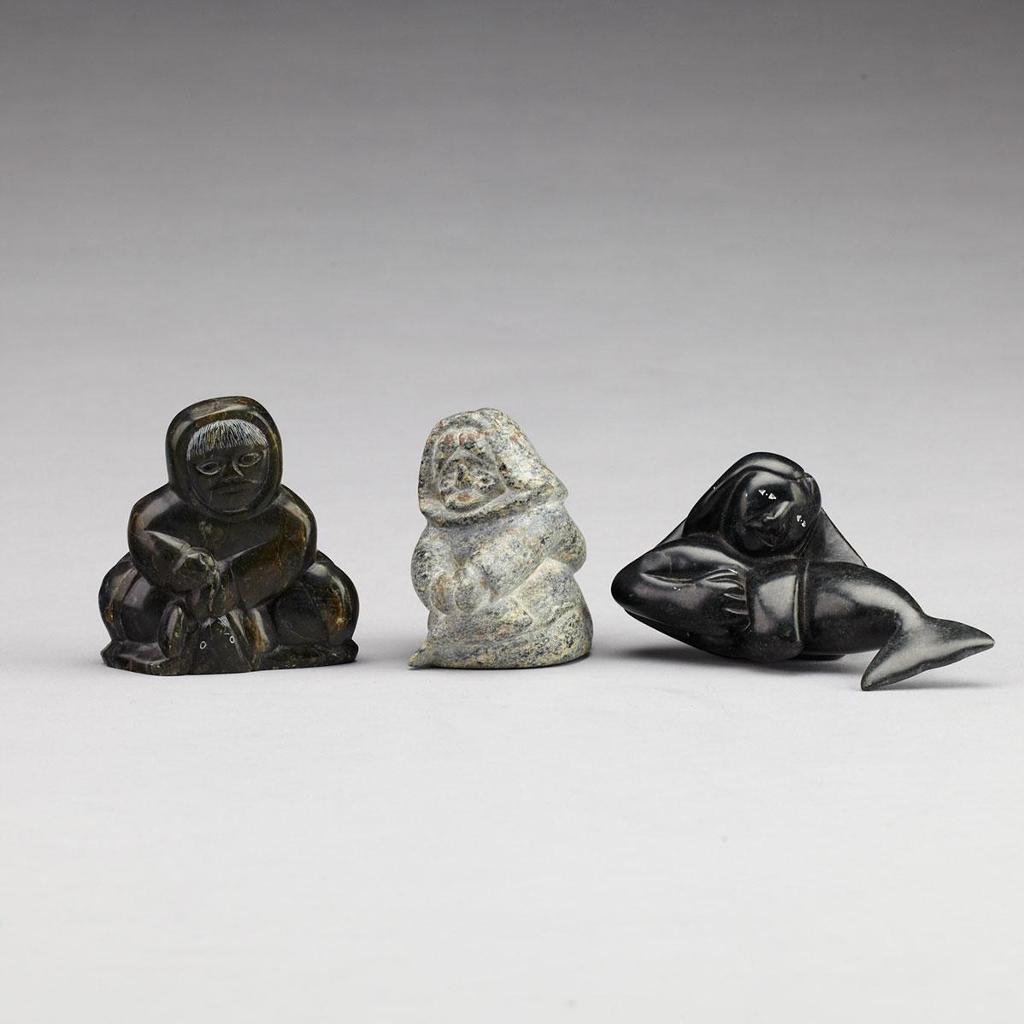 Evie Ikilluaq Saviakjuk (1937) - Hunter With Fish; Hunter With Seal; Sedna
