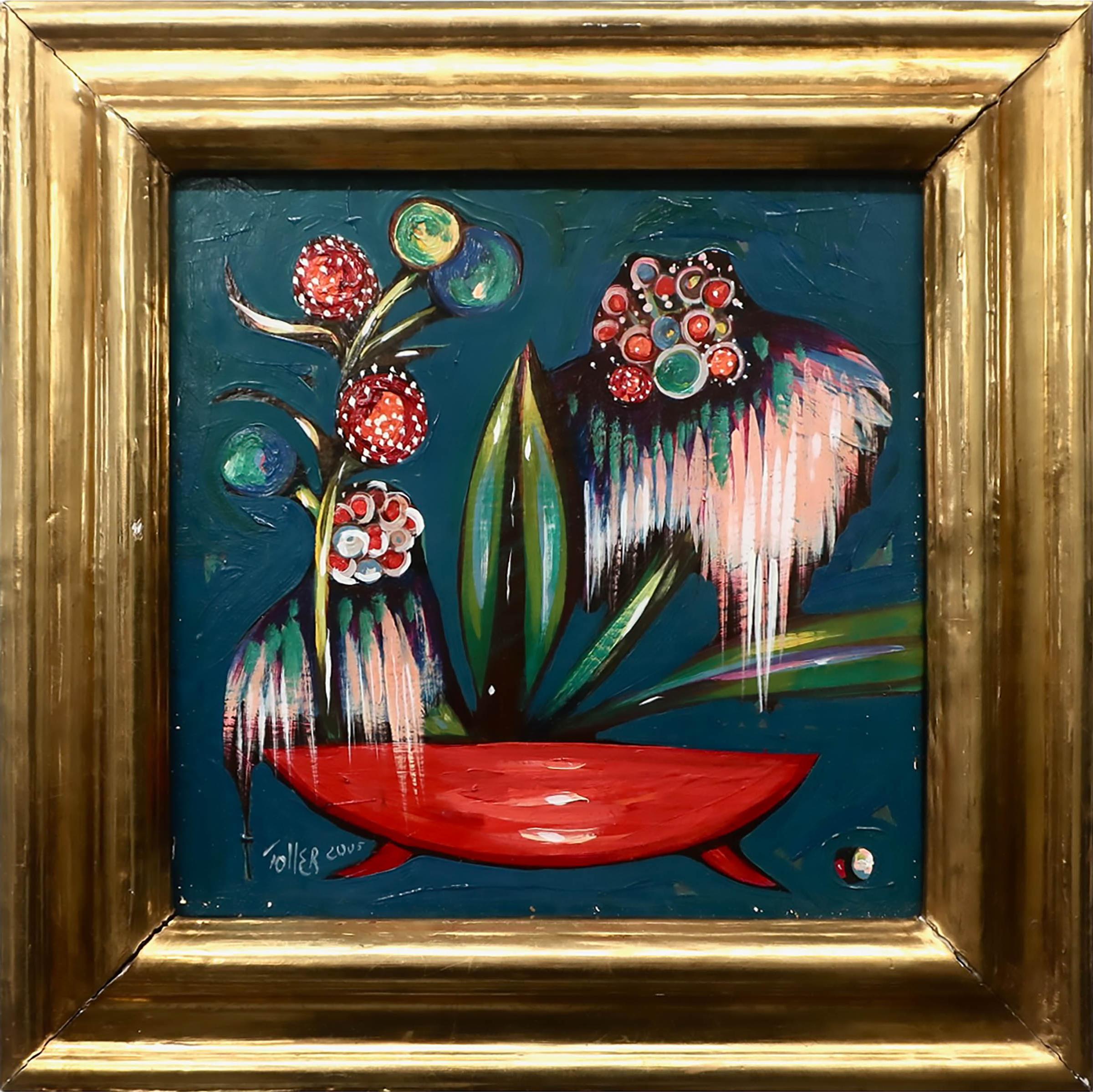 Toller Cranston (1949-2015) - Untitled (Still Life - Red Dish)