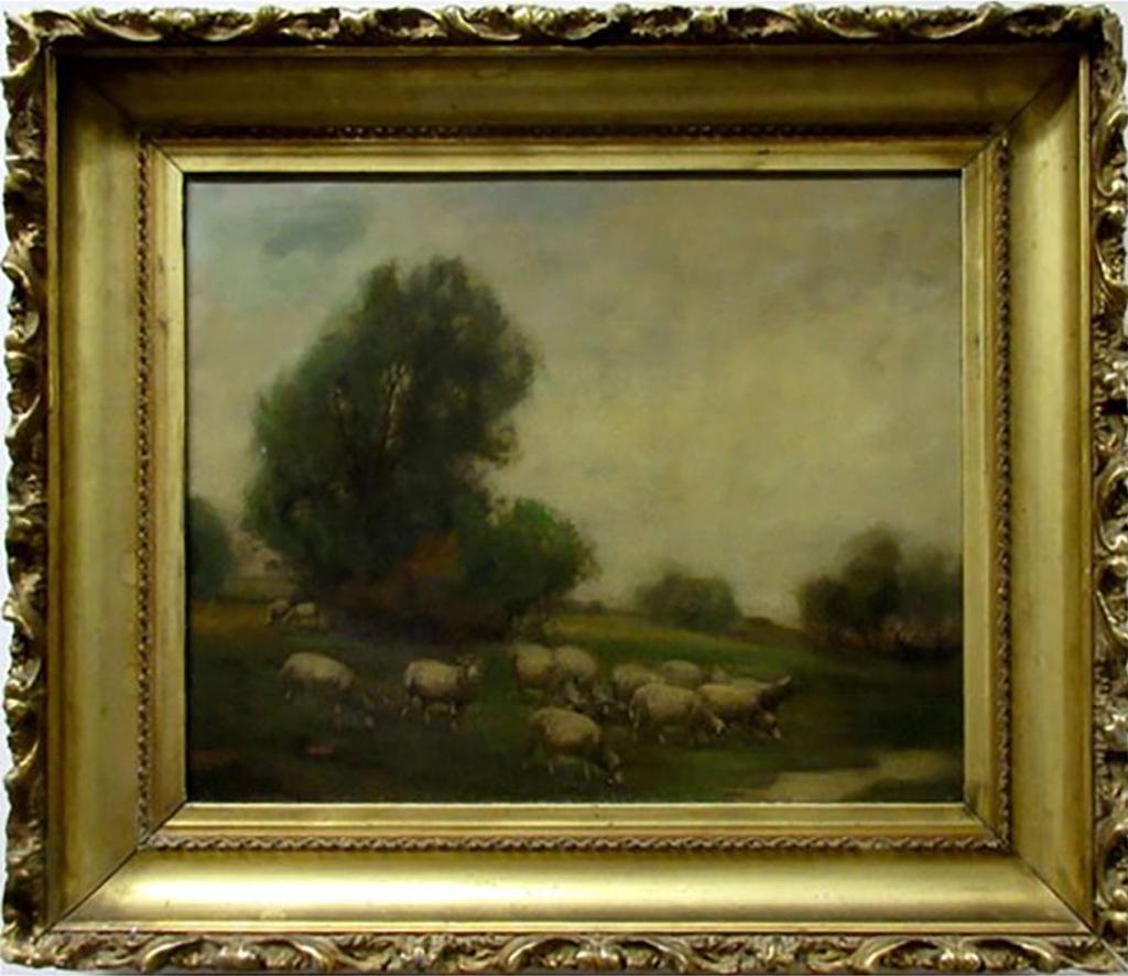 George Rieke (1848-1930) - Grazing Sheep