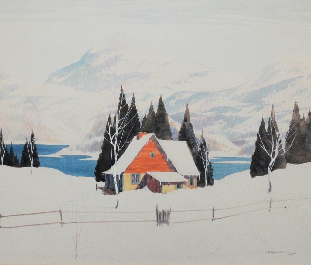 Graham Norble Norwell (1901-1967) - Winter Cabin Landscape