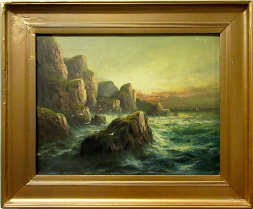 Frank Hider (1861-1933) - High Tide On The Cornish Coast