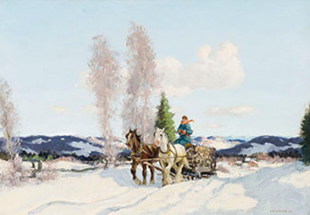 Frederick Simpson Coburn (1871-1960) - Hauling Logs, Winter