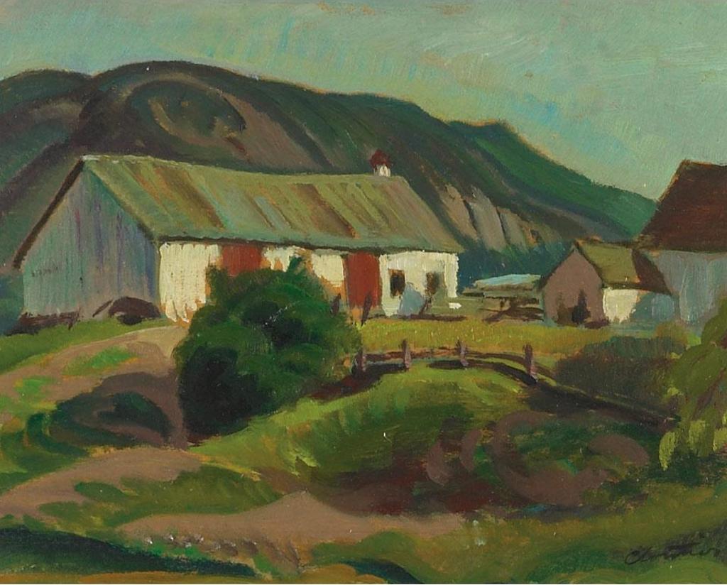 Albert Edward Cloutier (1902-1965) - The White Barn, St. Hilaire, Que.