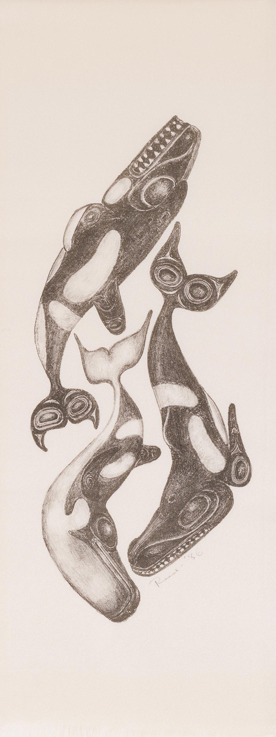 William Ronald (Bill) Reid (1920-1998) - Three Whales for South Moresby