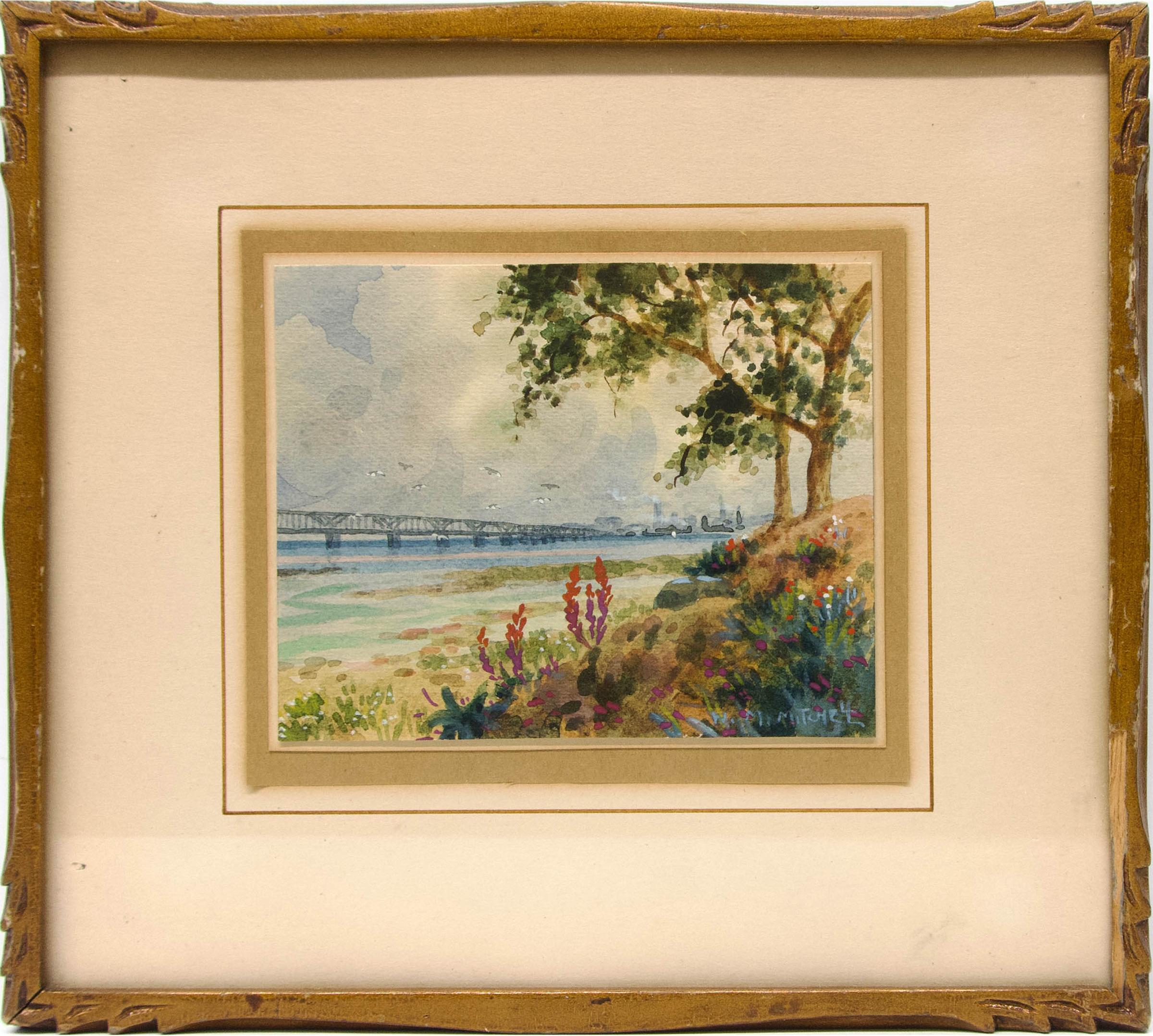 Willard Morse Mitchell (1879-1955) - Looking Across The Historic St. Lawrence River, P.Q. - Canada
