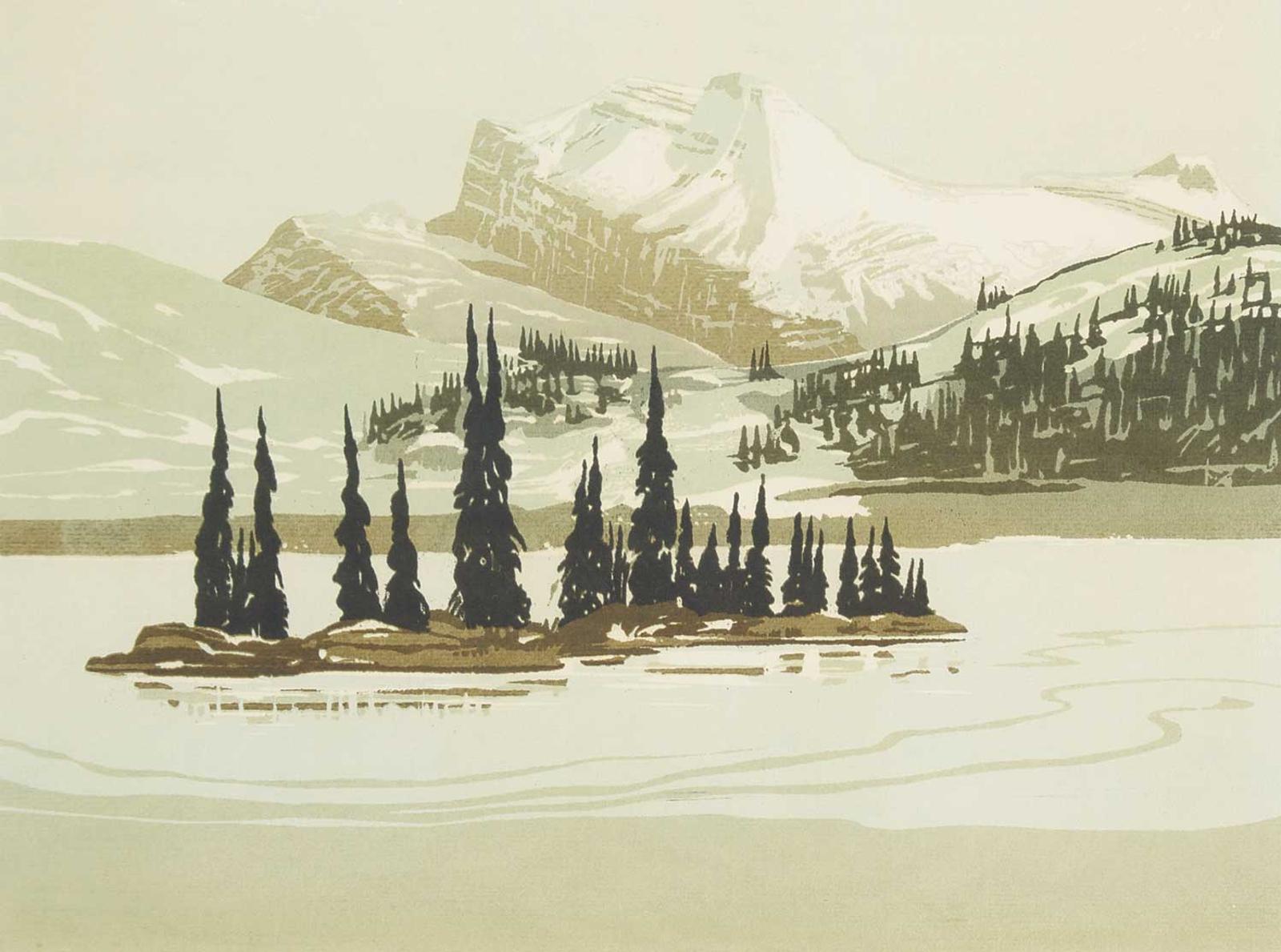 George Weber (1907-2002) - Rock Isle Lake, Sunshine, Banff  #44/50