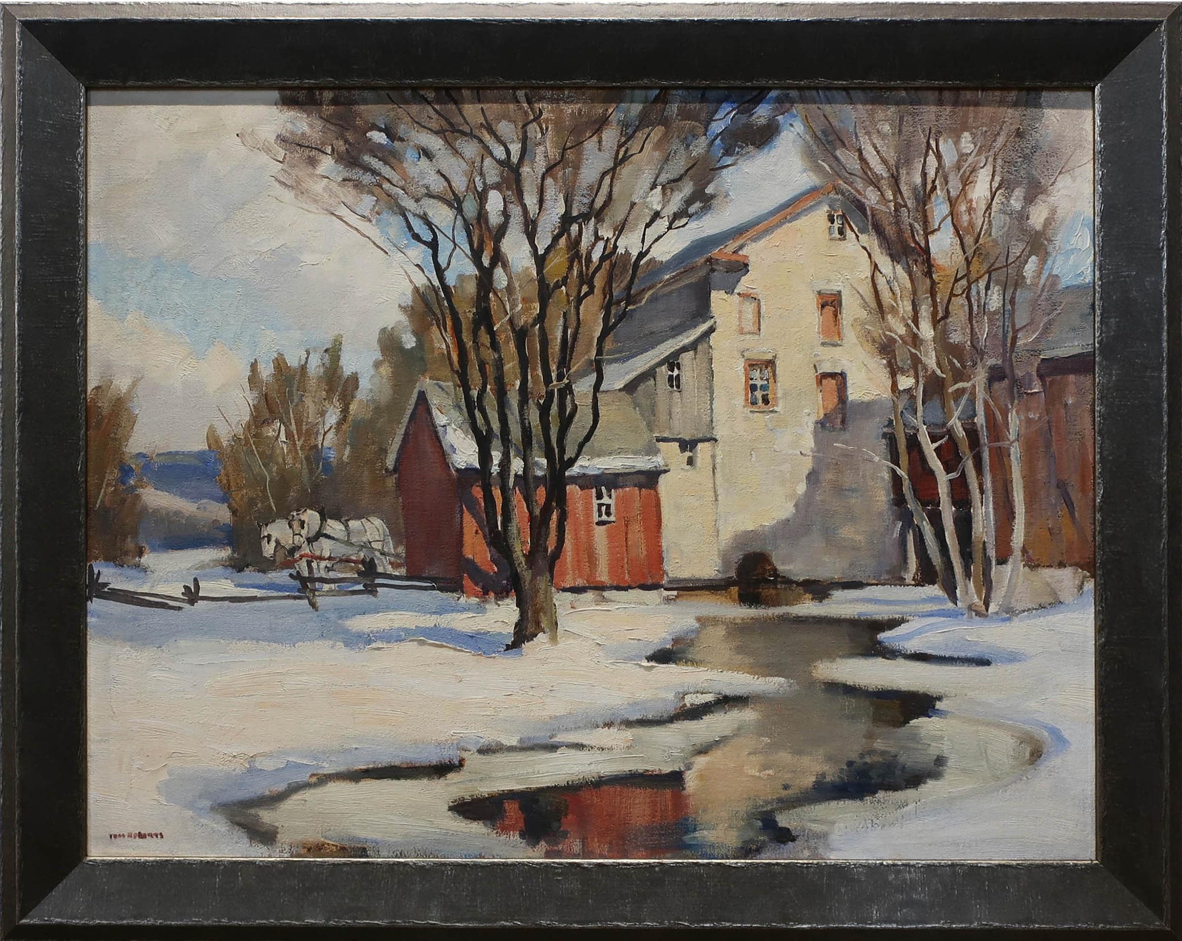 Thomas Keith (Tom) Roberts (1909-1998) - Old Mill - Delta, Ontario (Built In 1880)