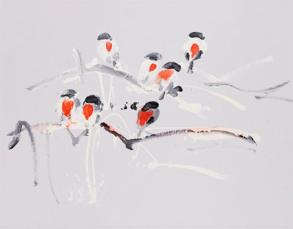 Roger Ing (1933-2008) - Untitled - Chickadees