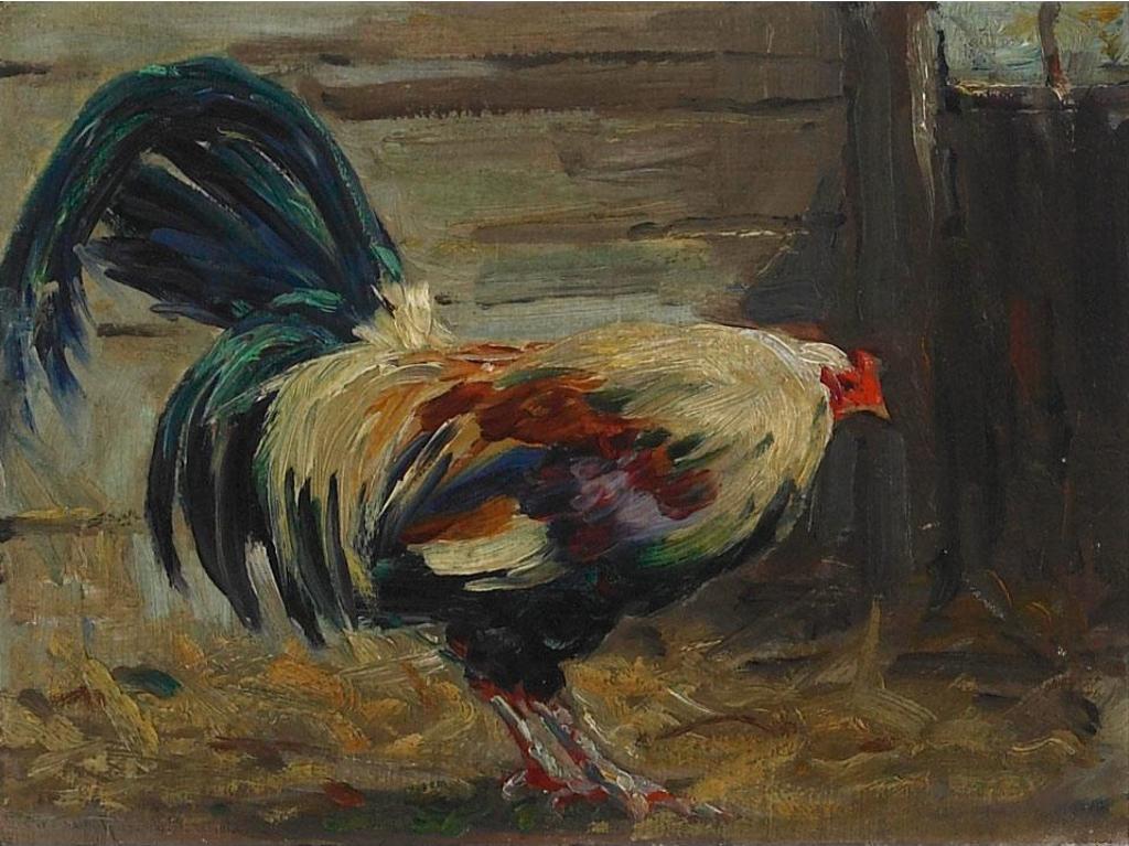 Elizabeth Mcgillivray Strachan Knowles (1866-1928) - Rooster In The Barn