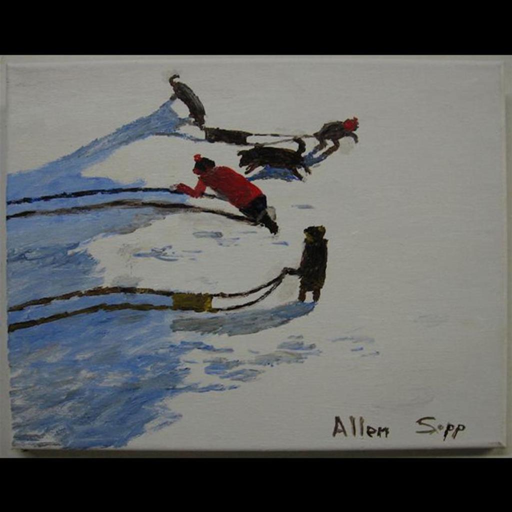 Allen Fredrick Sapp (1929-2015) - Kids Sliding Having Fun