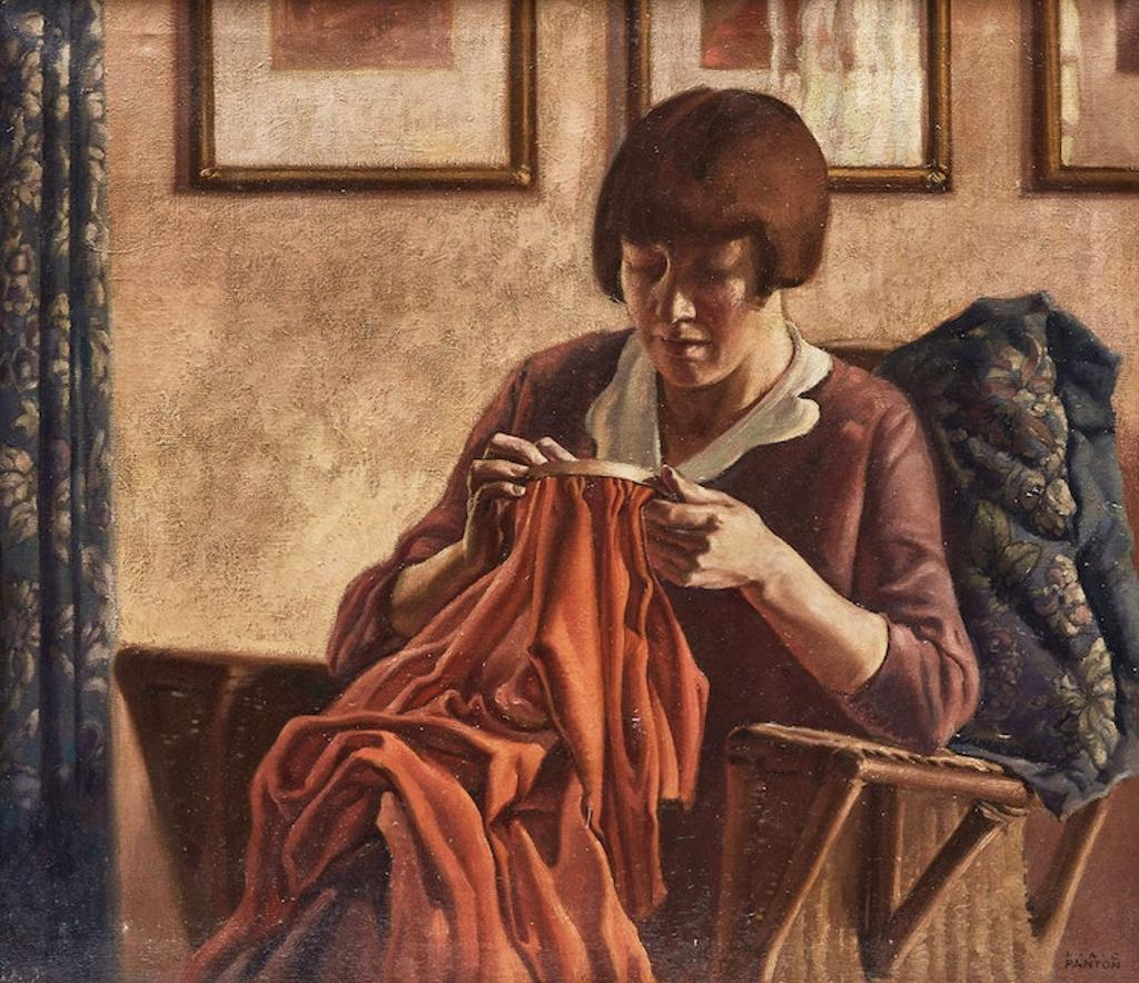 Lawrence Arthur Colley Panton (1894-1954) - Lady Crocheting