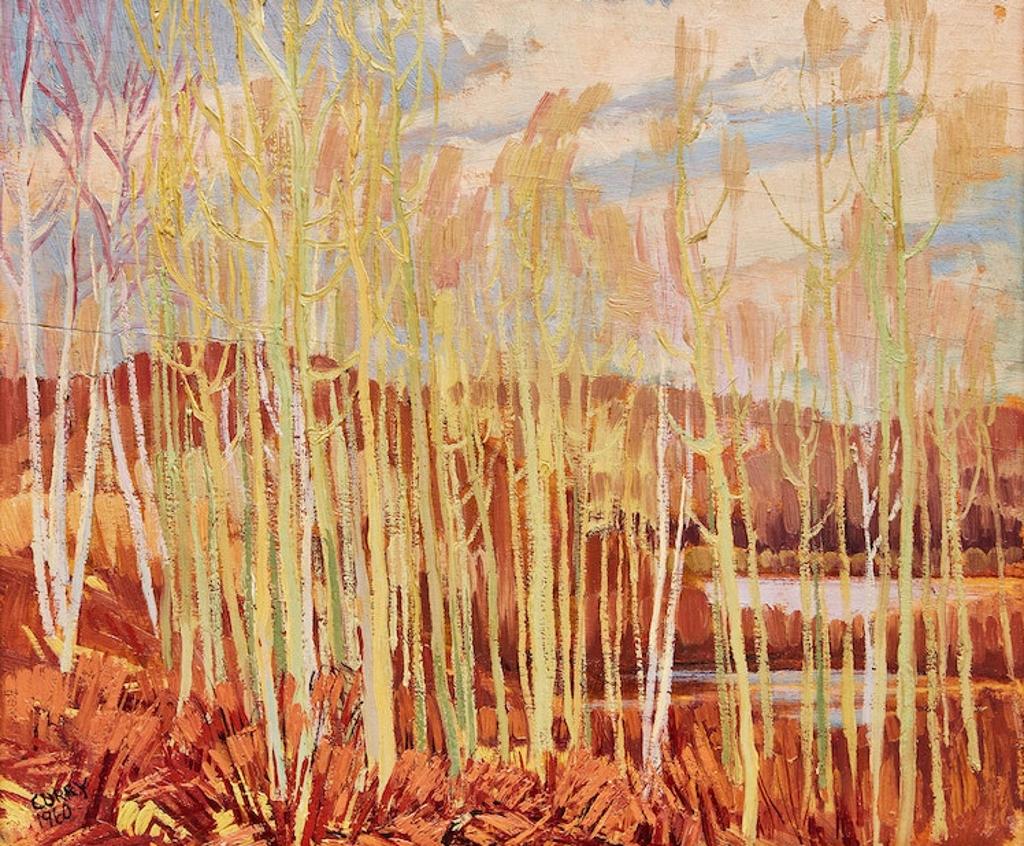 Ethel Luella Curry (1902-2000) - Poplars in the Early Spring, Eagle Lake, Haliburton
