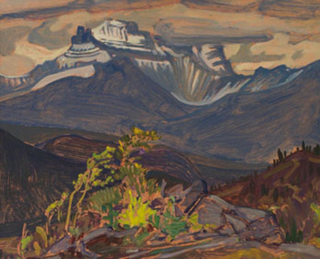 James Edward Hervey (J.E.H.) MacDonald (1873-1932) - Distant Mountain from Divide Near Hector, BC