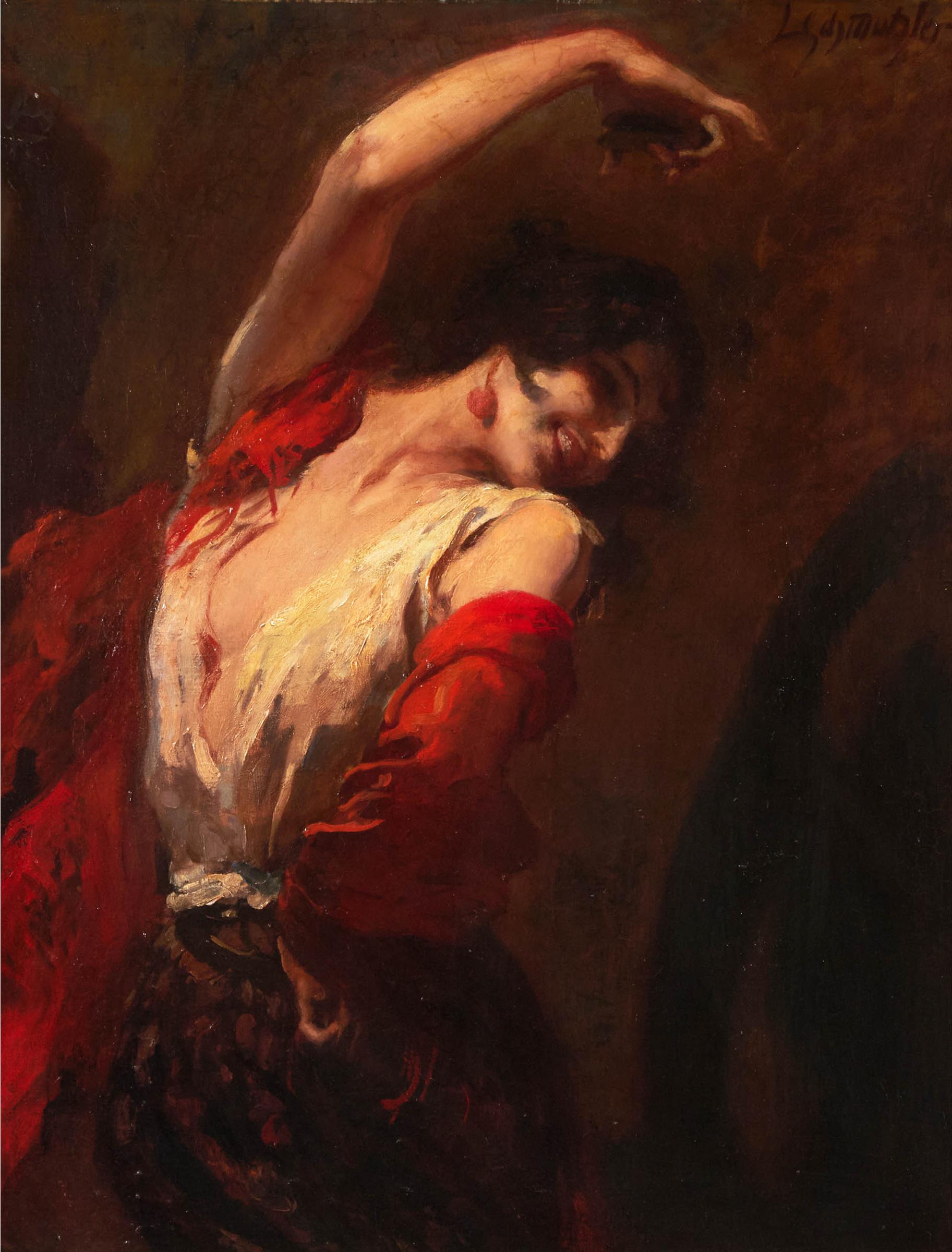 Leopold Schmutzler - Portrait Of A Young Woman