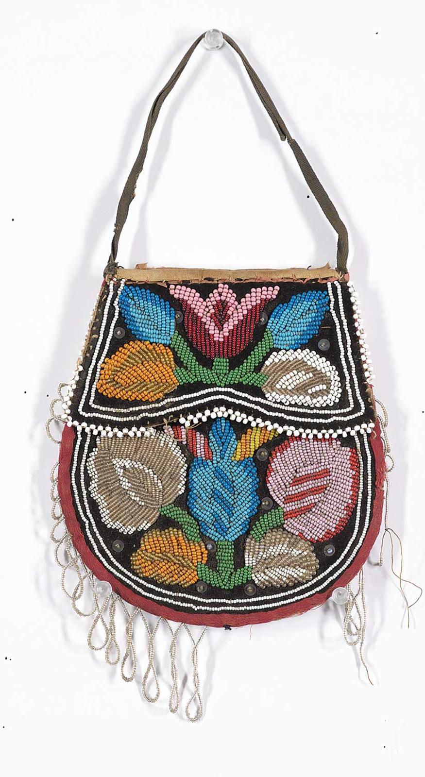 First Nations Basket School - Elaborately Beaded Velvet Bag