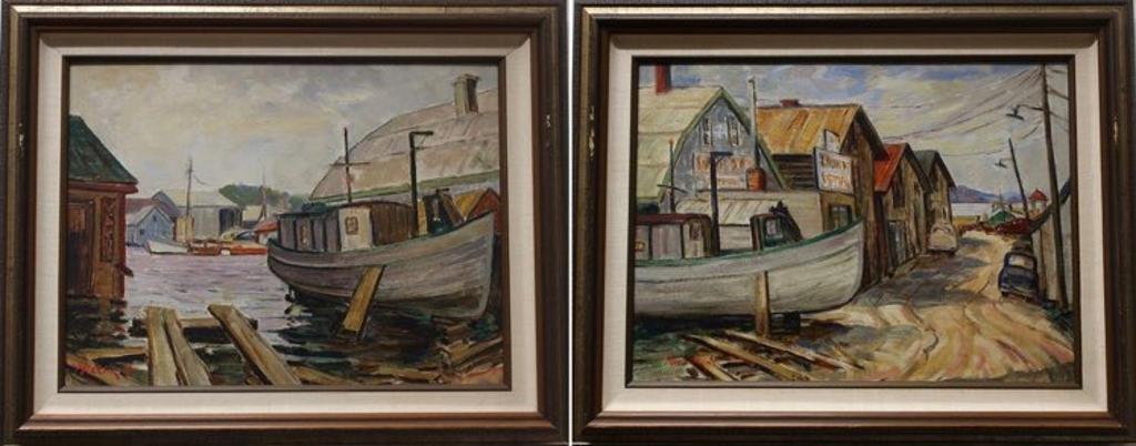 James Millar (1897-1977) - Boats At Parry Sound No.1 & 2.