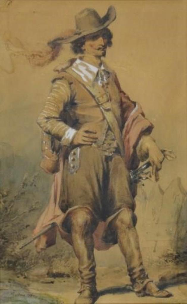 Jean-Baptiste Madou (1796-1877) - Portrait of a cavalier