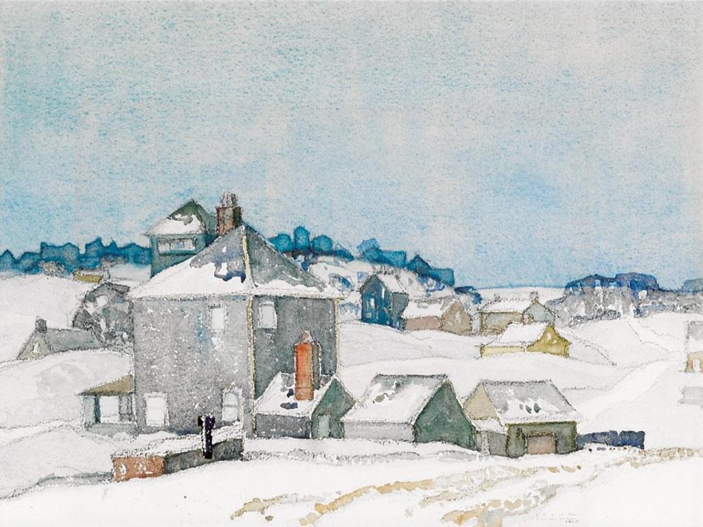 Franklin H. Carmichael (1898-1992) - Village In Winter