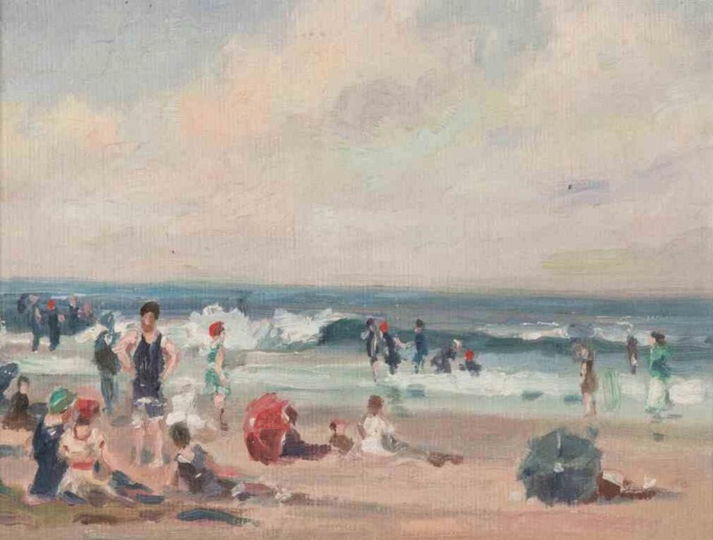Arthur Alexander Drummond (1891-1977) - Summer in the surf