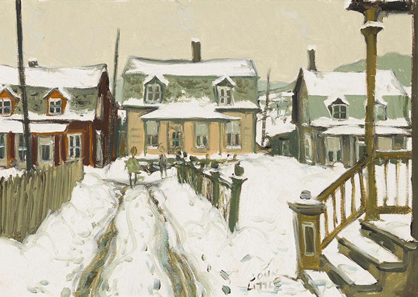 John Geoffrey Caruthers Little (1928-2024) - Une ruelle de Baie-St-Paul, Québec