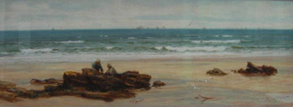 Charles Sim. Mottram (1852-1919) - Fishermen On Beach