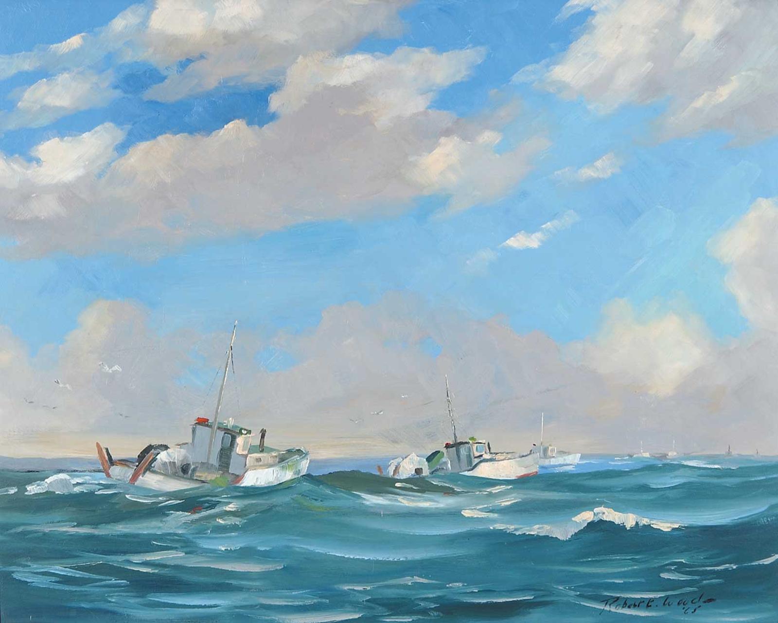 Robert Edward Wood (1919-1980) - Untitled - Fishing Boats off Point No Point, Sooke