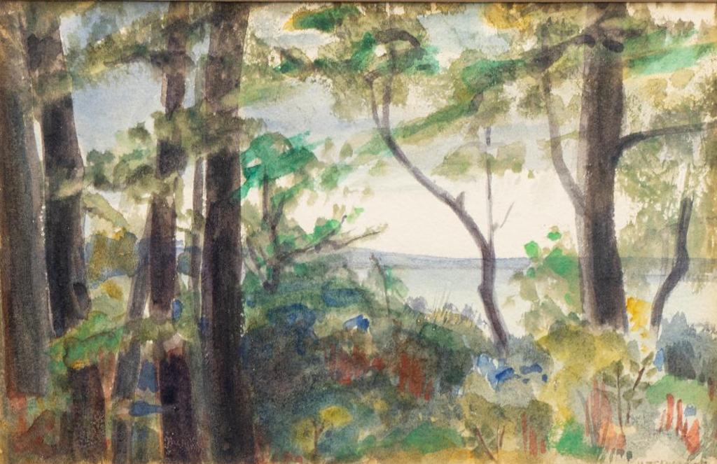 Hilda Stewart (1892-1978) - Untitled - View Through the Trees