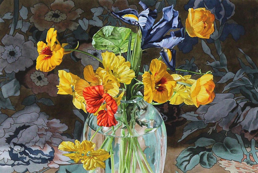 Vivian Thierfelder (1949) - Flowers In A Glass Vase; 19889