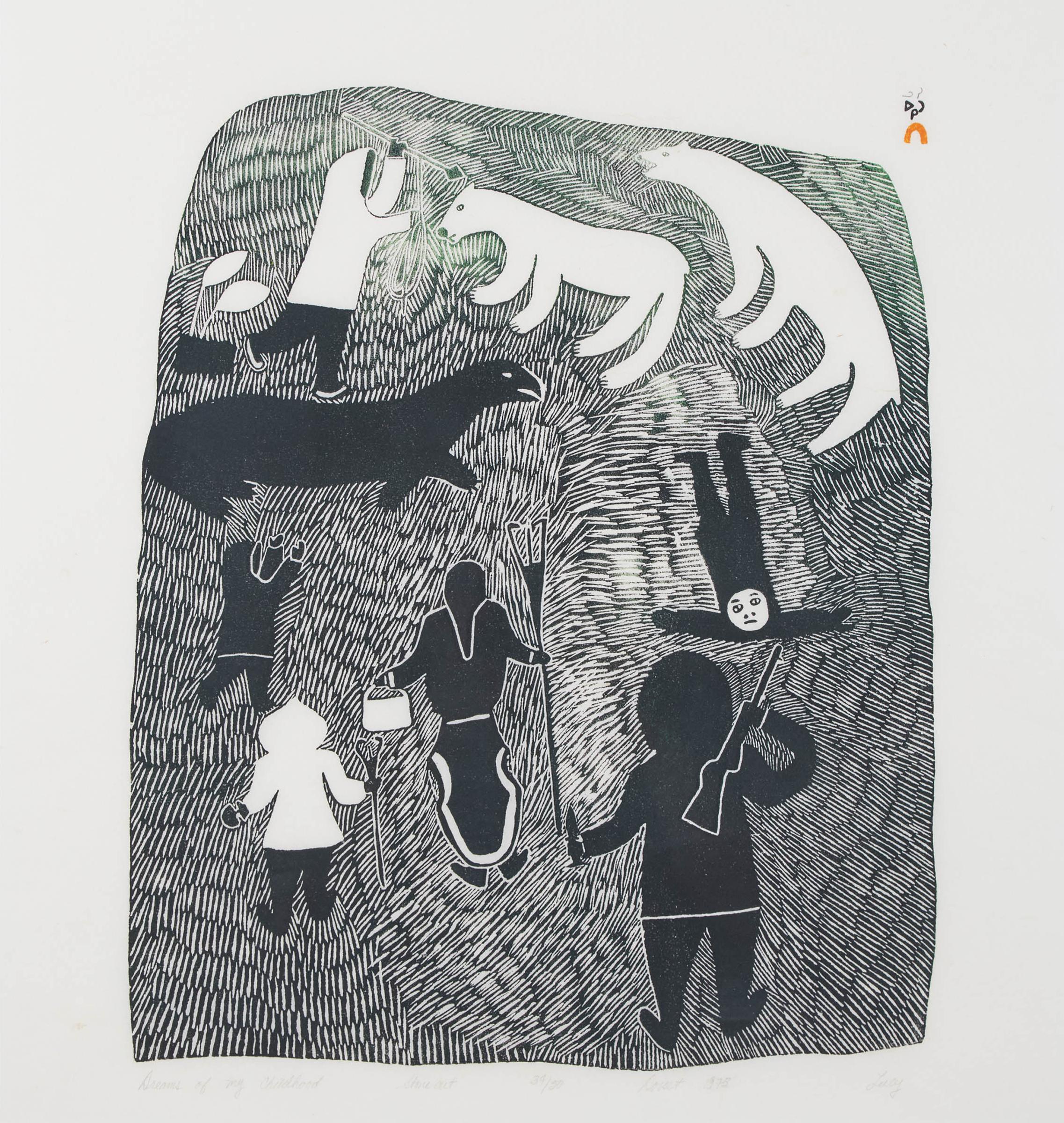 Lucy Qinnuayuak (1915-1982) - Dreams Of My Childhood, 1975