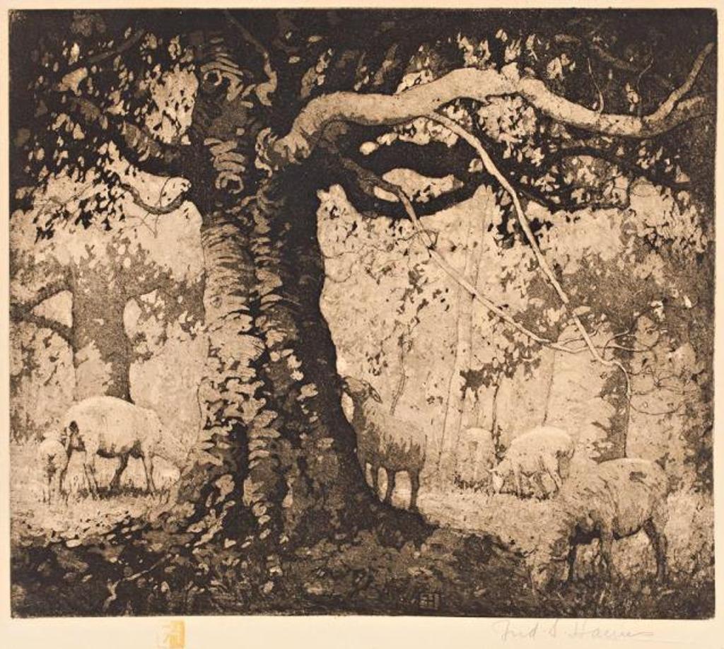 Frederick Stanley Haines (1879-1960) - Grazing Sheep