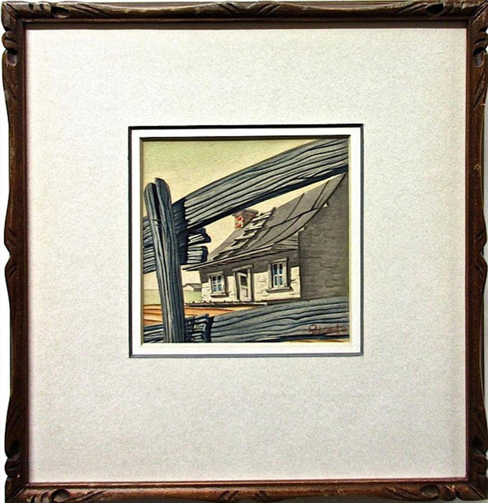 Leslie J. Coppold (1914-2007) - Old Homestead Thru Rail Fence