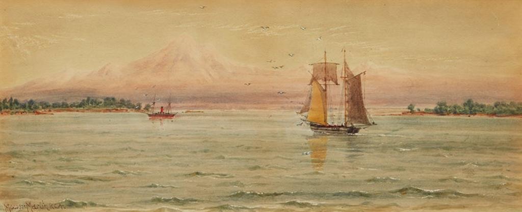 Thomas Mower Martin (1838-1934) - Mount Baker and the Cascade Range from Near Victoria - Oak Bay - British Columbia