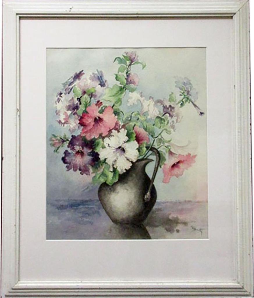 Gertrude Euphemia “Effie” Smith (1867-1960) - Petunias In A Pitcher Vase